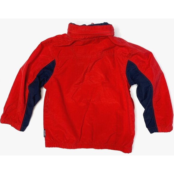 Oshkosh Boys Hooded Top Jacket Size 36 Months Half Zip Red Blue - Picture 4 of 7